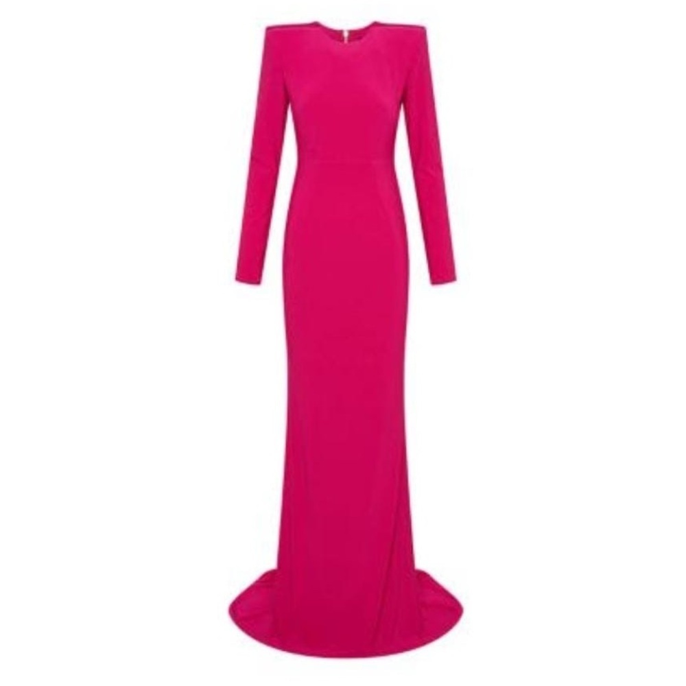 Zhivago | Forte Gown In Cerise Hot Pink NEW Size 12 Long Sleeve Modest - Picture 2 of 7